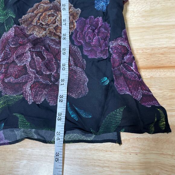 Robert Graham NWOT Silk Brenna Floral Printed Tie-Neck Shift Dress Size S Purple - Picture 8 of 14